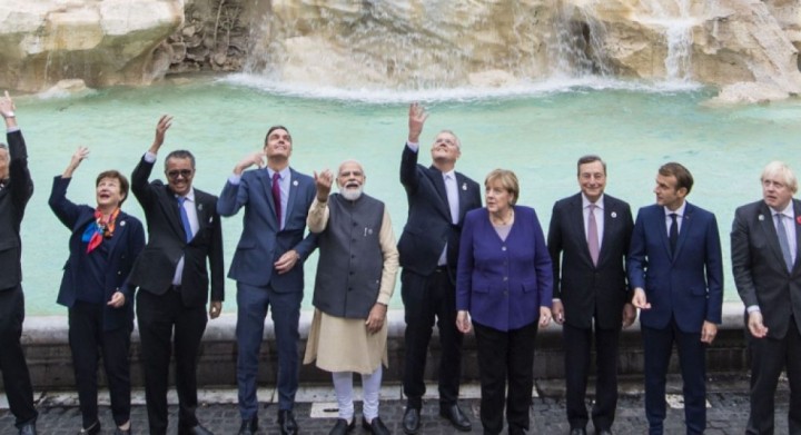 G20: Alberto Fernández no participó de la fotografía informal con los líderes en la Fontana di Trevi
