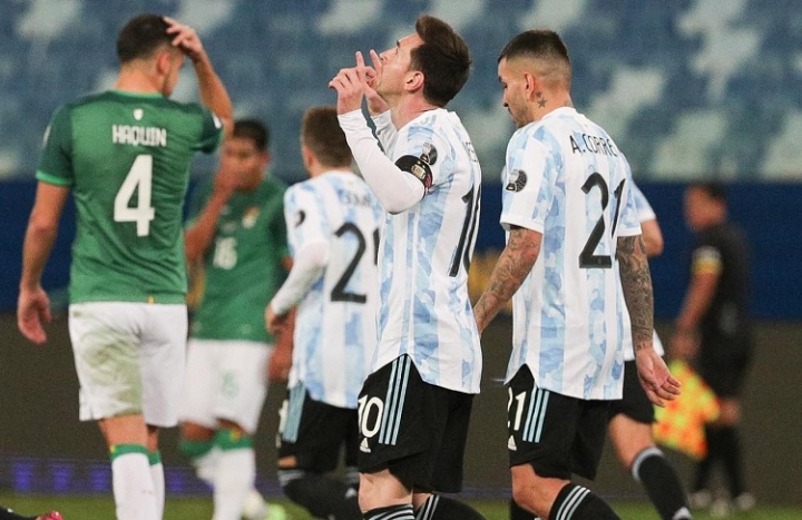 Argentina goleó a Bolivia y jugará los cuartos de final de la Copa América ante Ecuador