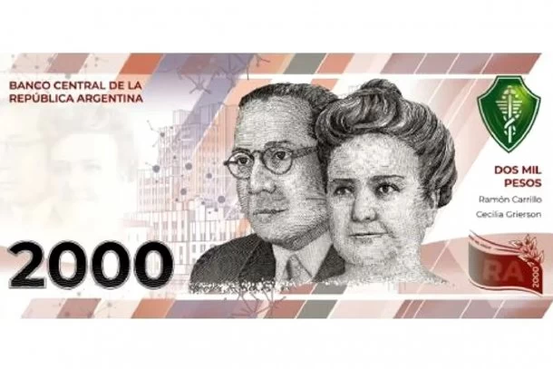 ¿Quiénes fueron Ramón Carrillo y Cecilia Grierson? Las caras del billete de 2000