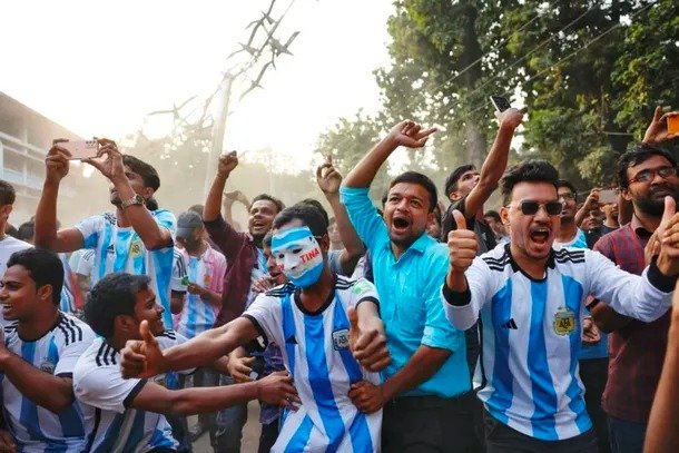 El festejo en Bangladesh por Argentina: "Como acá no hay fútbol se busca un referente afuera"