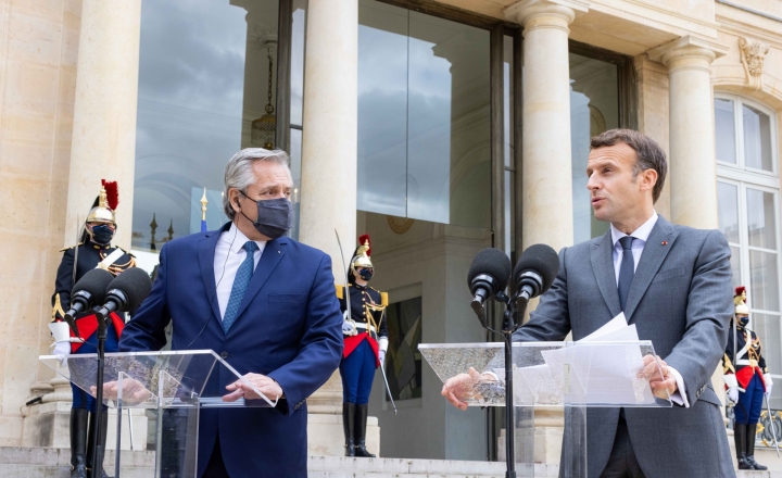 ¿De qué hablaron Alberto Fernández y Emmanuel Macron en su reunión de hoy?