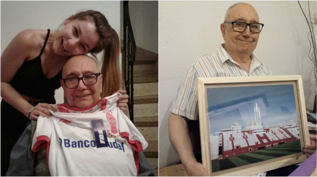 Rafael, el abuelo con alzheimer avanzado que nunca olvida cuándo juega Huracán