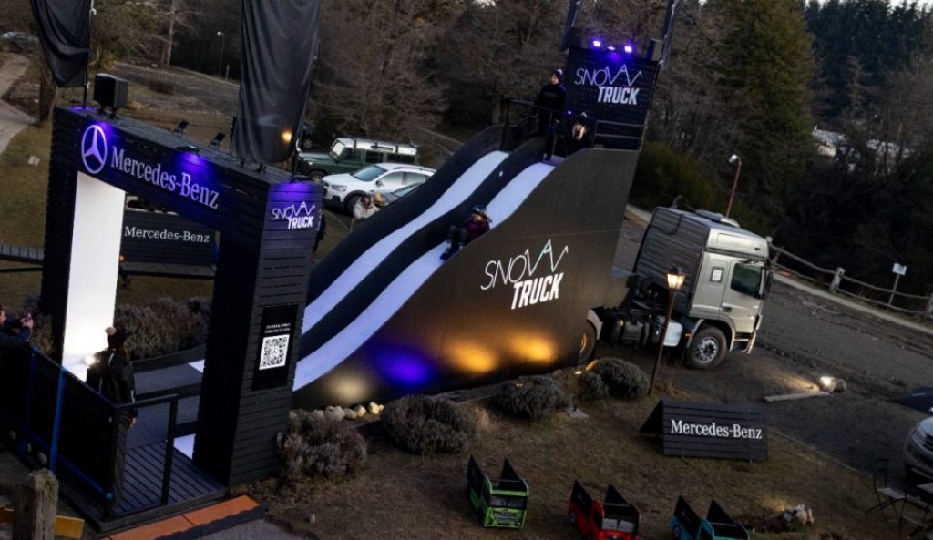 El Mercedes-Benz Snow Truck llega a Villa La Angostura