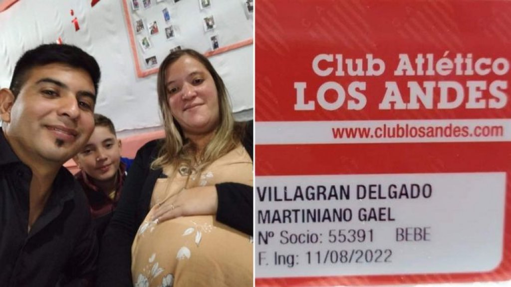 Su bebé murió dentro del vientre materno y a pesar de no tener DNI pudieron darle identidad: “Gael Villagran, socio de Los Andes”