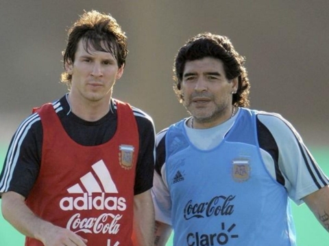 El mensaje de Messi en apoyo a Diego Maradona
