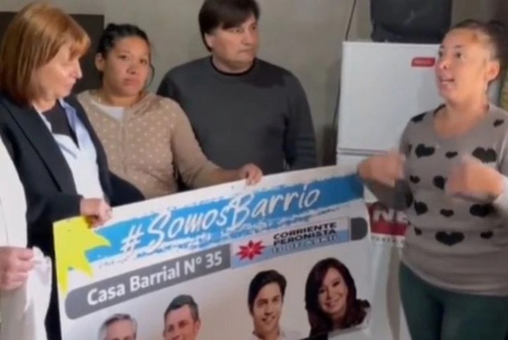 Patricia Bullrich denunció que el Frente de Todos obliga a merenderos a poner carteles para recibir electrodomésticos
