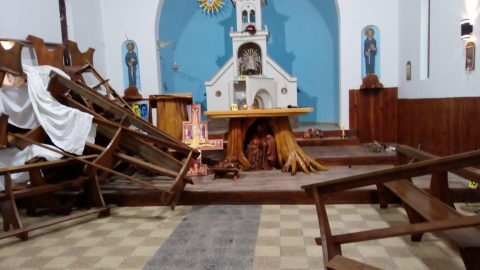 El cura, Ricardo Cittadini, contó como fue el ataque de los mapuches a la iglesia de El Bolsón