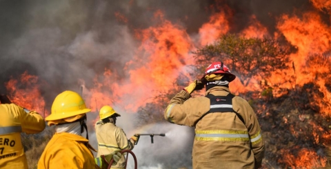 Claudio Vignetta: "Es muy complicado, más de 15 kilómetros de montaña prendidos fuego"