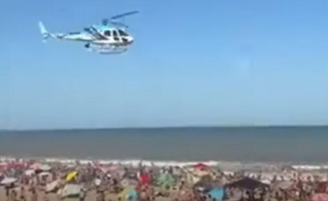 El relato de un testigo del vuelo en helicóptero de Berni sobre la playa: "Todos saben que no se puede volar a esa altura"