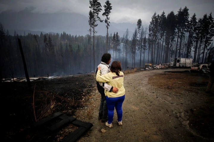 Incendios en la Patagonia: se le quemó la casa y perdió todo