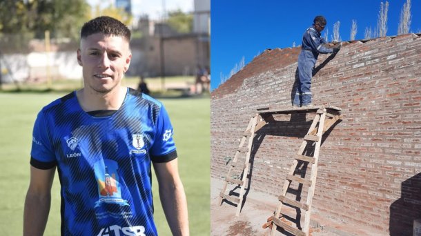 Enzo Rodríguez, el albañil y futbolista que sueña con ser profesional