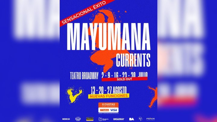 Mayumana en Buenos Aires: últimas funciones el 20 y 27 de agosto en el Teatro Broadway