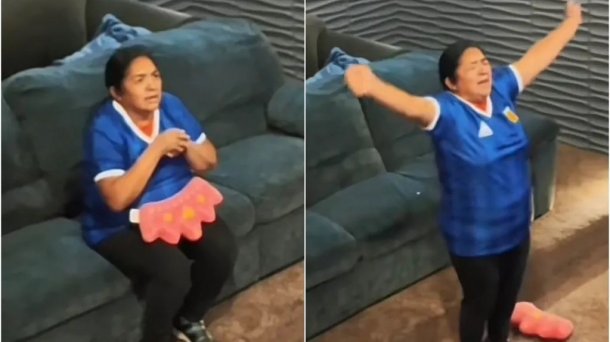 El video viral de Doña Luisa gritando por la Selección Argentina: "Ella es como de mi familia"