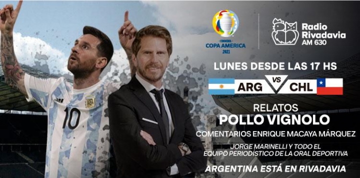 ¡El Pollo Vignolo relatará la Copa América en Radio Rivadavia!