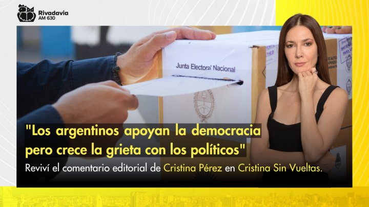 &quot;Los argentinos apoyan la democracia pero crece la grieta con los políticos&quot;