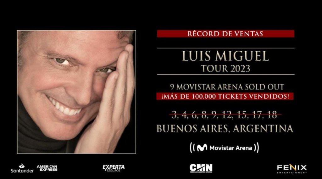 Luis Miguel fue récord: 100 mil entradas vendidas en un día