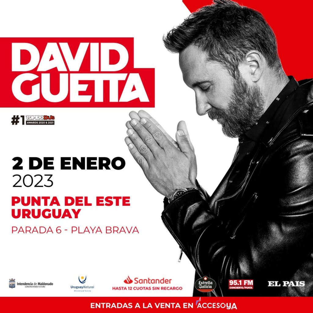 David Guetta se presentará el 2 de enero de 2023 en Punta del Este - Parada 6- Playa Brava