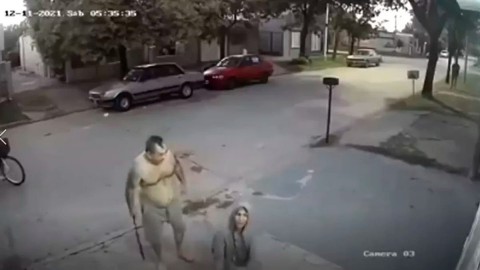 Santa Fe: corrió a un ladrón con un machete y lo obligó a pedir perdón de rodillas