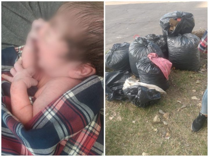 Morón: encontraron a una beba abandonada entre bolsas de basura